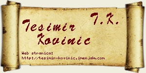 Tešimir Kovinić vizit kartica
